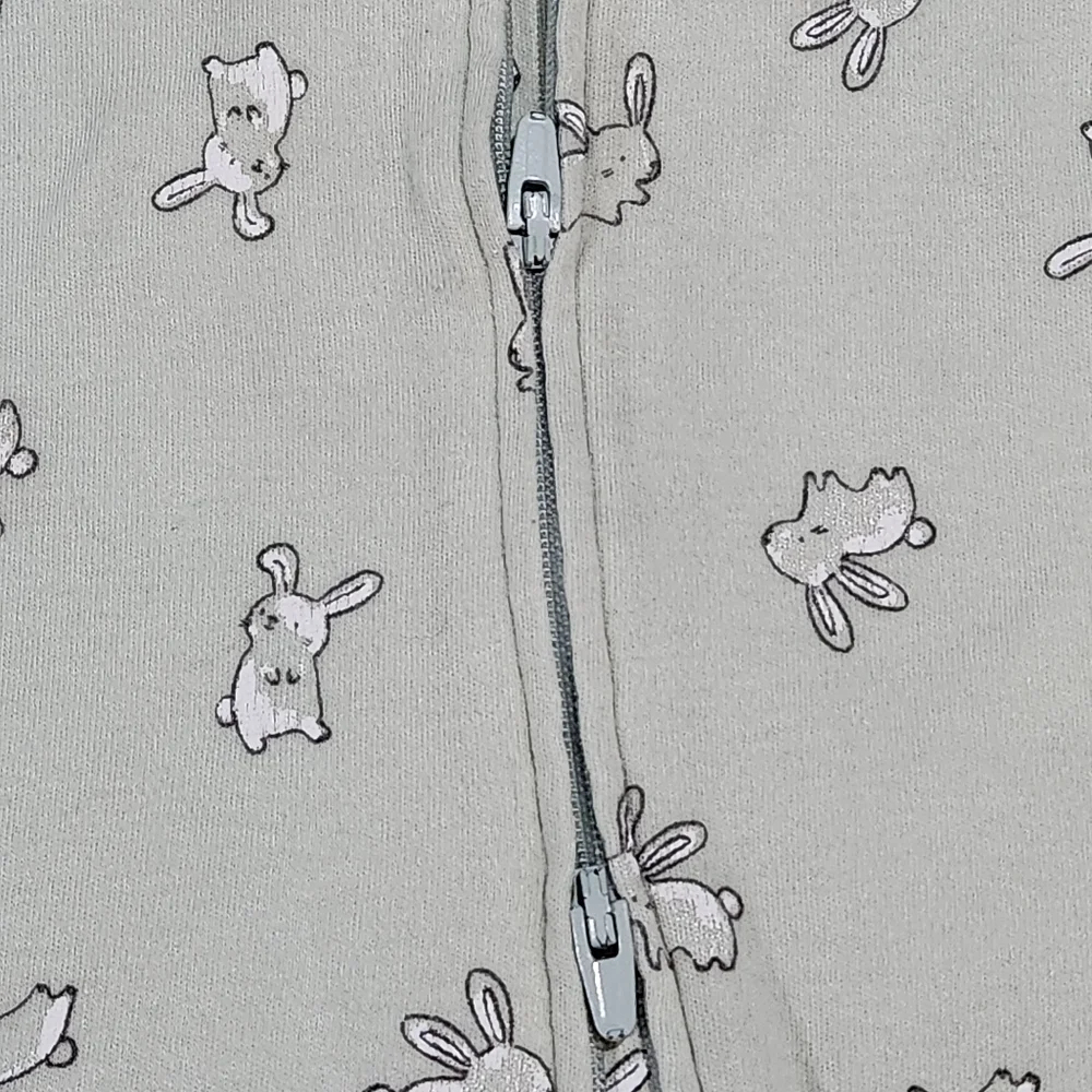 Carter's Little Bunny 100% Cotton Light Mint Green Footed Sleep N' Play, Size 6M